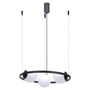 Šviestuvas lubų Zuma Line Orbit 5004, E27, 3 x 40 W, balta sp. / juoda sp.