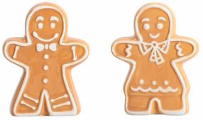 Druskinės ir pipirinės rinkinys Homla Lokka in the form of gingerbread 242678, ruda/balta, 9 cmx2.8 cm