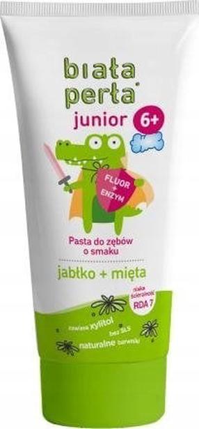 Dantų pasta White Pearl Junior 6+, mėtų skonio/obuolių skonis, 75 ml