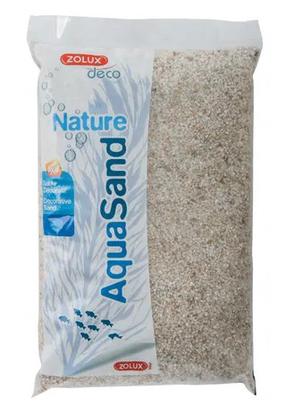Аквариумный гравий Zolux Aquasand Nat White Quartz, 5 кг, белый цв./светло-серый цв.