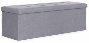 Pufas ModernHome TH-PO-6-4, pilka sp., 38 cm x 111 cm x 36.5 cm