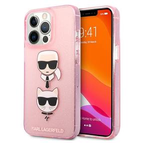 Чехол для телефона Karl Lagerfeld Glitter Karl`s & Choupette for iPhone 13 Pro / 13, розовый цв., Apple
