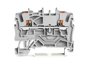 Srovės gnybtas Wago 2202-1201 DIN, 2.5 mm², 2 viet., 24 A, pilka sp.
