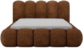 Gulta divvietīga Oloroso Plush Avexin 30, 160 x 200 cm, ķieģeļu sarkana krās., bez matrača, ar režģi