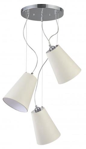 Šviestuvas kabinamas GTV Kasel 5314 OS-KAS3-05-DEC, E27, 3 x 40 W, kreminė sp. / chromo sp.