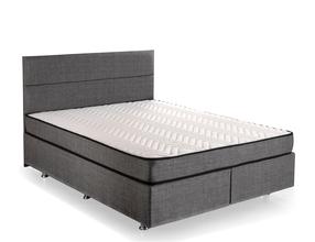 Gulta divvietīga Kalune Design Silver, 150 x 200 cm, pelēka krās., ar matraci