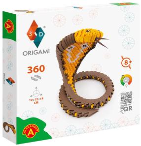 Набор для изготовления бумажных фигур Alexander 3D Origami Cobra, коричневый цв./желтый цв.