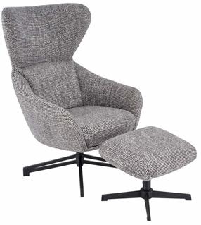 Krėslas su kojų atrama Leisure Furniture Fredy, pilka sp., 85 cm x 75 cm x 110 cm