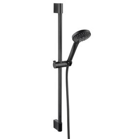 Rokas dušas komplekts Ferro Horn Black N370BL-B, melna krās.