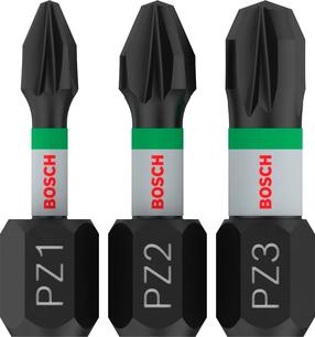 Набор битов для отверток Bosch Pro Impact PZ, PZ2, 25 мм, 1/4"