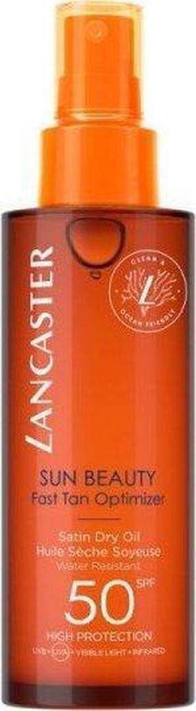 Kahjustatud pakendiga toode. Päevituse hooldusõli Lancaster Sun Beauty Fast Tan Optimizer SPF50, 150 ml