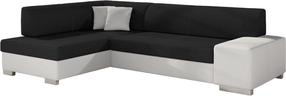 Kampinė sofa Fabio Sawana 14, Soft 17, balta sp./juoda sp., kairinė, 167 x 268 cm x 73 cm