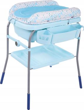Bērnu vanna ar pārtinamo dēli Chicco 3in1 Cuddle & Bubble, 82 cm x 65.5 cm, zila krās.