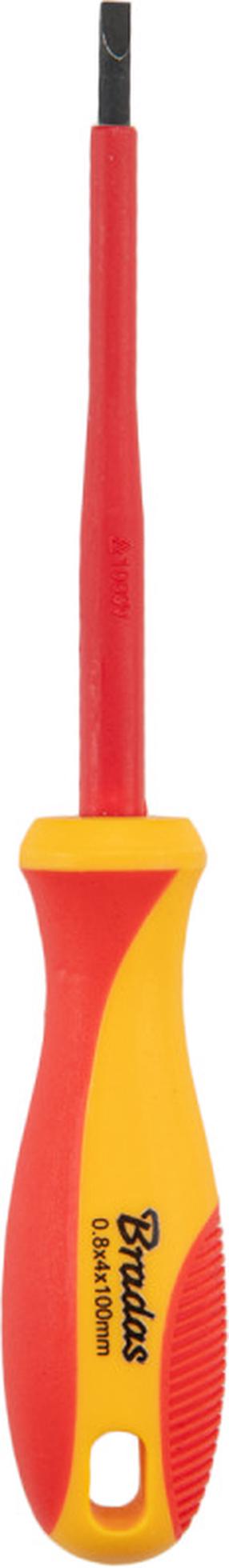 Отвертка Bradas Home & Garage DIY-SL1140100-V, плоский, изолированный, 0.4 см