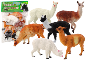 Набор фигурок, лама Farm Animals, 6 шт., коричневый цв./белый цв./черный цв.