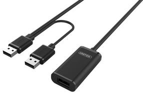 Удлинитель Unitek Y-277 USB female, 2 x USB male, 5 м, черный цв.