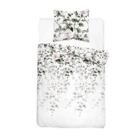 Voodipesukomplekt SJB-736, valge v./roheline v./roosa v., 70 x 80 cm, 140 x 200 cm, 2 os.