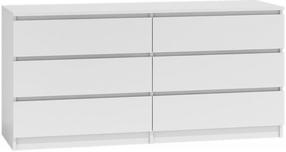 Komoda Akord Malwa M6, balta sp., 77 cm x 40 cm x 138 cm