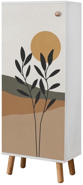 Batų spintelė Kalune Design Vegas B 956, balta sp., 50 cm x 38 cm x 135 cm
