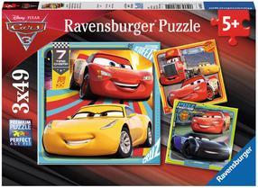 Dėlionė 3in1 Ravensburger Cars 3 8015, 18 cm x 18 cm, 147 vnt., įvairių spalvų