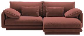Kampinė sofa Micadoni Torino, bordo sp., dešininė, 220 x 170 cm x 83 cm