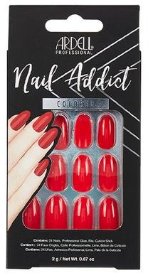 Priklijuojami nagai Ardell Nail Addict Premium, cherry red sp., 27 vnt.