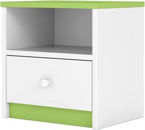 Vaikiška komoda Kocot Kids Babydreams, balta sp./žalia sp., 30.5 cm x 40 cm x 39.5 cm