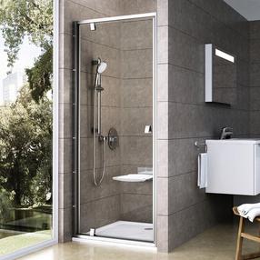 Dušo durys Ravak Pivot PDOP1-90, 90 cm x 190 cm, satino sp./skaidri sp./grūdintas