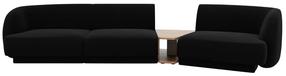 Modulinė sofa Micadoni Miley Blu 19, juoda sp., dešininė, 300 x 118 cm x 70 cm