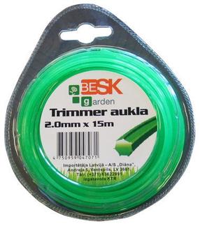 Nešiojamos žoliapjovės lynas Besk, 15 m x 2 mm