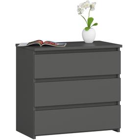 Naktinis staliukas Akord CL3 3SZ CLP, grafito sp., 57 cm x 60 cm x 35 cm