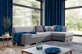 Kampinė sofa Fabio Sawana, pilka sp./šviesiai pilka sp., dešininė, 167 x 268 cm x 73 cm
