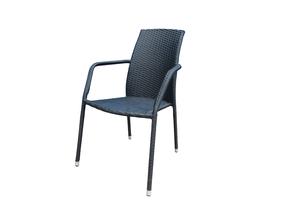 Lauko kėdė, juoda sp., 57 cm x 66 cm x 90.5 cm
