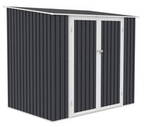 Sodo sandėliukas Kent, 149 cm x 222 cm x 194 cm, juoda sp./pilka sp.