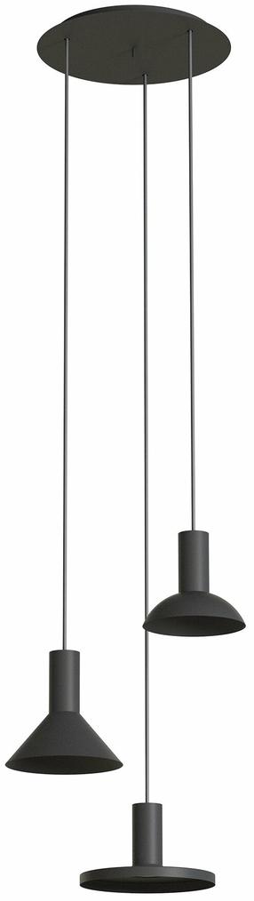 Lampa karināms Nowodvorski Hermanos 10905, GU10, 3 x 10 W, melna krās. / melna krās.