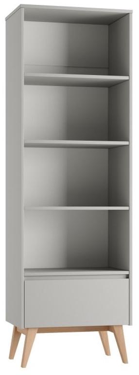 Knygų lentyna Pinio Swing High, pilka sp., 199.5 cm x 42.5 cm x 65 cm
