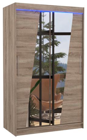 Spinta ADRK Texas LED, ruda sp./rusva sp., 58 cm x 120 cm x 200 cm, su veidrodžiu