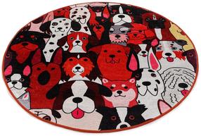 Paklājs Conceptum Hypnose Dogs 882CHL1134, daudzkrāsaina, 100 cm x 100 cm