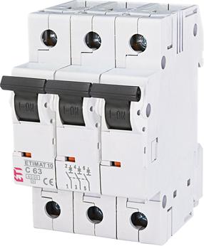 Automatinis jungiklis ETI ETIMAT6, 3P, C, 6kA, 63 A