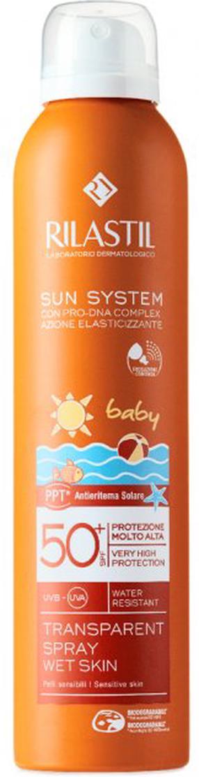 Izsmidzināms līdzeklis iedeguma kopšanai Rilastil Sensible Pure SPF50, 200 ml