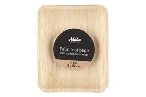 Vienkartinės lėkštės Maku Palm Leaf, 22 cm, 10 vnt.