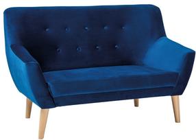 Sofa Nordic 2 Velvet Bluvel 86, mėlyna, 136 x 75 cm x 90 cm