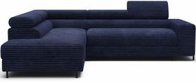Kampinė sofa - lova Colesio, mėlyna sp., kairinė, 200 x 274 cm x 93 cm
