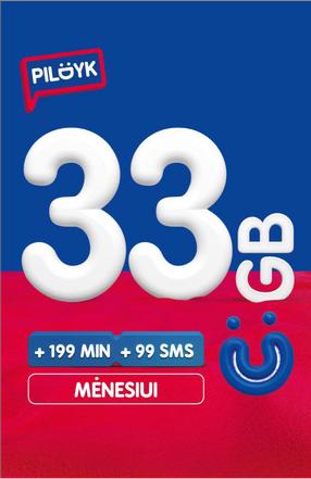Pildyk pakuotė 33 GB