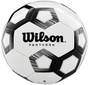 Futbolo kamuolys Wilson Pentagon, 5 dydis, balta sp./juoda sp.