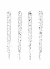 Eglutės žaisliukas Christmas Touch Icicle SYDD-1703, 16 cm, skaidri sp., plastikas, 4 vnt.
