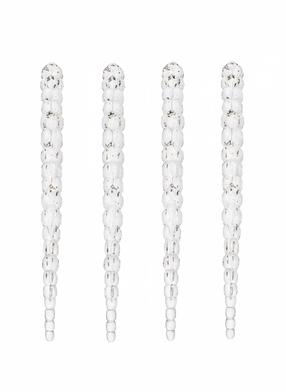 Eglutės žaisliukas Christmas Touch Icicle SYDD-1703, 16 cm, skaidri sp., plastikas, 4 vnt.