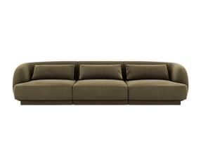 Sofa Cosmopolitan Design Tulum Bluvel 77, žalia sp., 90 x 255 cm x 70 cm
