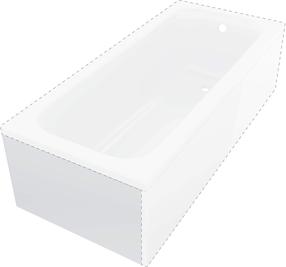 Vonios panelė Deante Prizma, 180 cm x 1 cm x 50 cm