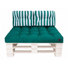 Välimööbli padjakomplekt Hobbygarden Leo LE1ZZP12, valge v./roheline v., 120 x 82 cm